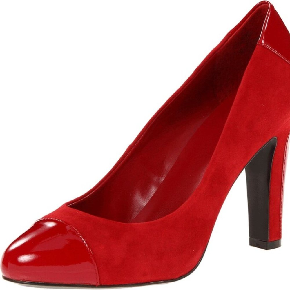 Lauren Ralph Lauren Rafita Red Suede Leather Pumps Size 5